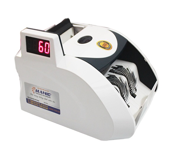 Máy đếm tiền hãng Manic có thiết kế sang trọng nhỏ gọn tiện lợi phù hợp với cả không gian làm việc nhỏ hẹp