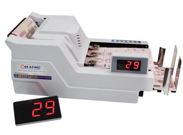 Máy đếm tiền MANIC B-686 thiết kế nhỏ gọn tiện lợi phù hợp với mọi không gian 