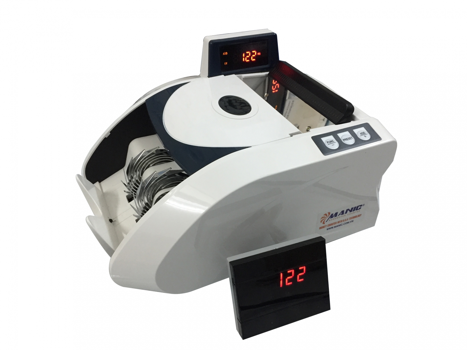 Máy đếm tiền MANIC B-3019UV thiết kế nhỏ gọn sang trọng,hiệu năng cao