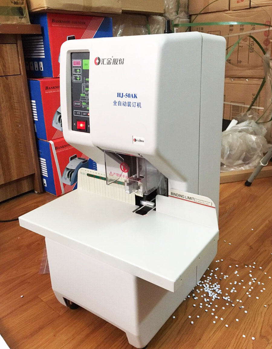 Máy đóng chứng từ HJ-50AK sử dụng ống nhựa 5mm, hoạt động tự động-hiệu suất cao