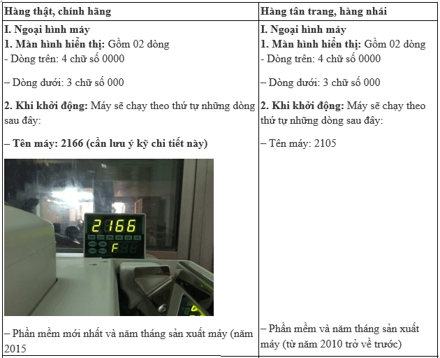 Cách phân biệt máy thật/máy giả của xinda 2166l