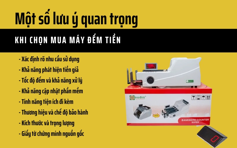 Một số lưu ý khi mua máy đếm tiền năm 2026